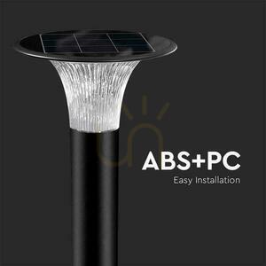 V-TAC 15W LED solárny záhradný stĺp IP65 CCT snímač pohybu čierny 88cm VT-413 6000K+4000K 2200lm 3 roky záruka small 1