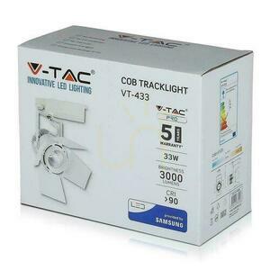 Lištové bodové svietidlo V-TAC VT-433-W 33 W LED Samsung COB trojfázové biele 3000 K 2640 lm CRI 90+ small 2