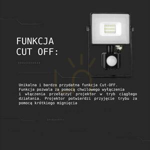 V-TAC LED projektor 10W SAMSUNG CHIP Senzor pohybu s funkciou vypnutia čierny VT-10-S-B 4000K 800lm 5 rokov záruka small 7