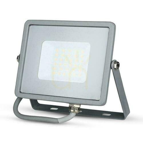 Skontrolujte V-TAC LED projektor 30W SAMSUNG CHIP Grey VT-30-G 6400K 2400lm 5 rokov záruka