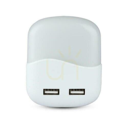 Skontrolujte Nočné svetlo LED s USB V-TAC SAMSUNG CHIP Square VT-84-SQ 4000K 10lm.