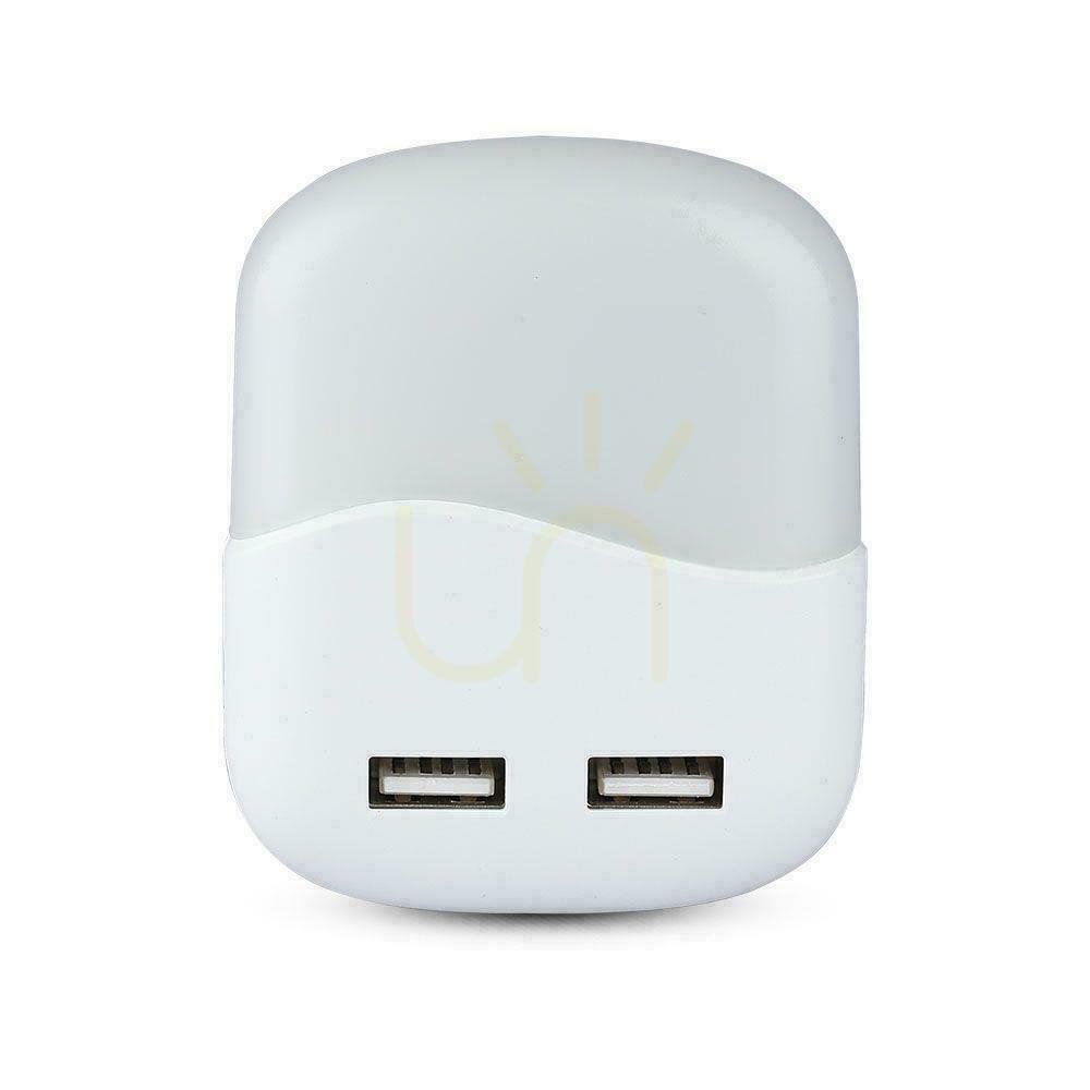 vyhliadka Nočné svetlo LED s USB V-TAC SAMSUNG CHIP Square VT-84-SQ 4000K 10lm. Nočné svetlo LED s USB V-TAC SAMSUNG CHIP Square VT-84-SQ 4000K 10lm.