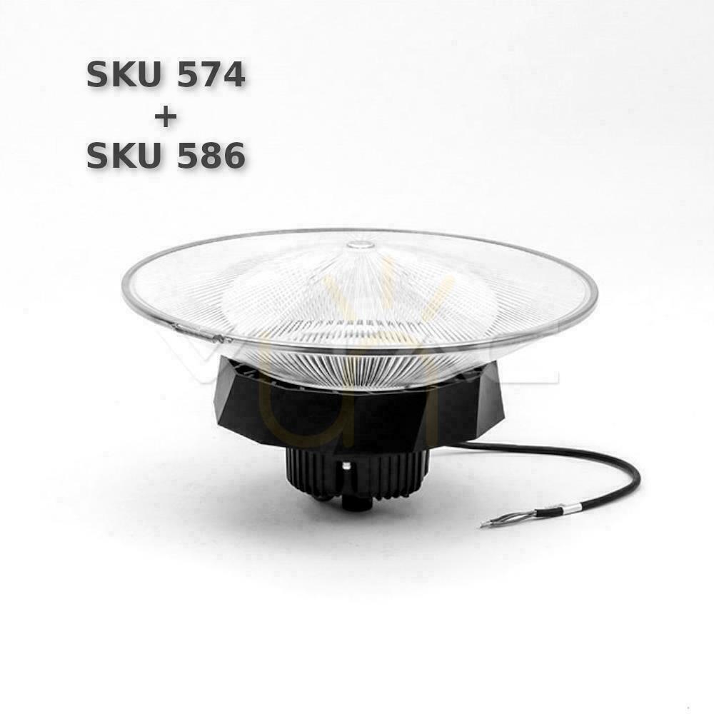 vyhliadka Kryt PC tienidla pre svietidlá High Bay (pre reflektor SKU 574) 120ST V-TAC odolný voči prachu Kryt PC tienidla pre svietidlá High Bay (pre reflektor SKU 574) 120ST V-TAC odolný voči prachu