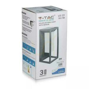 V-TAC 2W LED SAMSUNG CHIP Grey 2-funkčný IP65 VT-77 3000K 220lm Solárna záhradná nástenná lampa 3 roky záruka 4 V-TAC 2W LED SAMSUNG CHIP Grey 2-funkčný IP65 VT-77 3000K 220lm Solárna záhradná nástenná lampa 3 roky záruka small 4