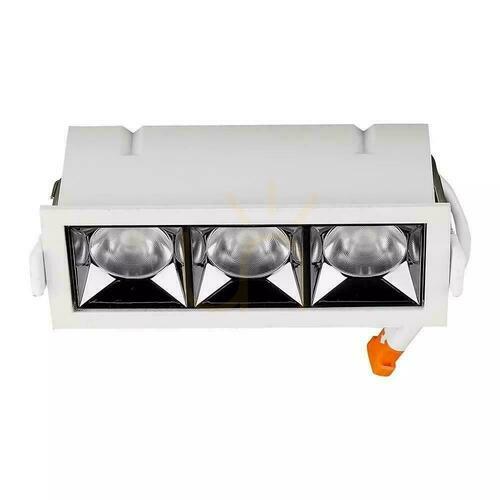 Skontrolujte V-TAC stropné svietidlo SAMSUNG CHIP 12W UGR19 CRI90+ 12st VT-2-12 5700K 960lm 5 rokov záruka