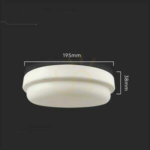 V-TAC 18W LED Plafond Round 195x38mm IP54 VT-8096 3000K 1820lm small 3