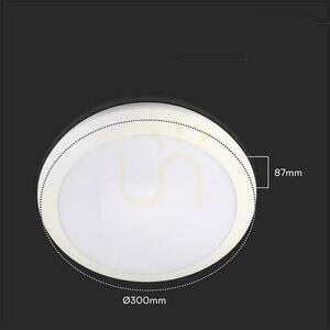 Plafond V-TAC 20W LED kruhový snímač pohybu IP44 Mikrovlnná rúra IK10 30cm biela VT-8222 3000K-4000K-6000K 1800lm 5 rokov záruka small 5