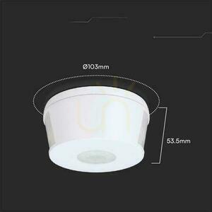 Pohybové čidlo V-TAC VT-81000, stropné, 360°, Ø103 mm, max. 1000 W LED, biele small 6