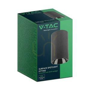 V-TAC GU10 stropné svietidlo s okrúhlou trubicou na povrchovú montáž čierne 65x100mm VT-1131 3 roky záruka small 1