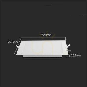 V-TAC LED panelové zapustené svietidlo Premium Downlight 3W Square 90x90 VT-61003 3000K 330lm. small 5