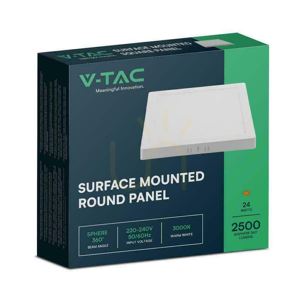 Náhľad V-TAC povrchovo montovaný panel LED Premium Downlight 24W Square 300x300 VT-60024 4000K 2640lm. V-TAC povrchovo montovaný panel LED Premium Downlight 24W Square 300x300 VT-60024 4000K 2640lm.