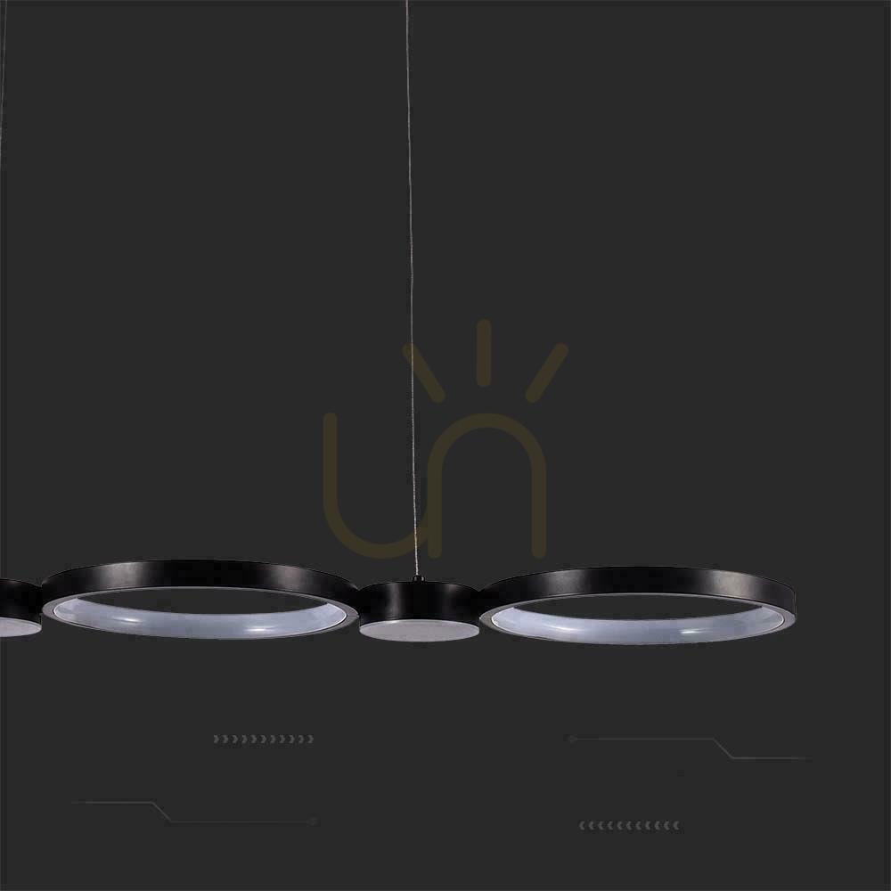 Skontrolujte V-TAC 38W LED závesné svietidlo čierne VT-7820 4000K 4560lm V-TAC 38W LED závesné svietidlo čierne VT-7820 4000K 4560lm