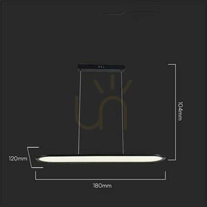 V-TAC 24W LED závesné svietidlo čierne VT-7821 4000K 3000lm small 1