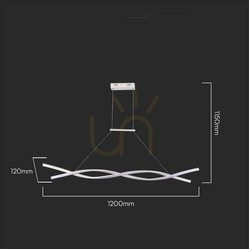 Skontrolujte V-TAC 30W LED závesné svietidlo čierne VT-7822 3000K 3450lm