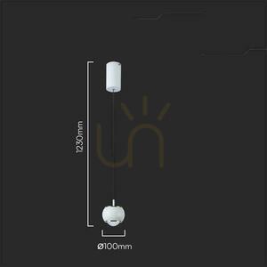 V-TAC 9W LED závesné svietidlo White VT-7830 3000K 1000lm small 1