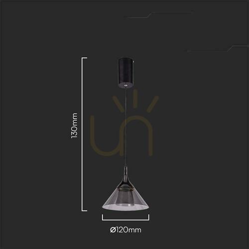 Skontrolujte V-TAC 9W LED závesné svietidlo čierne VT-7831 4000K 1000lm