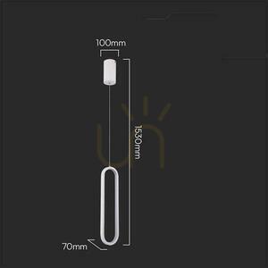 Biele závesné LED svietidlo V-TAC VT-7829, 13 W, 4000 K, 1500 lm, 40 cm small 4