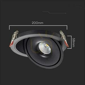 V-TAC LED výklopné svietidlo 30W LED COB CRI90+ CCT čierna VT-2532 3000K-4000K-6400K 2500lm. small 5