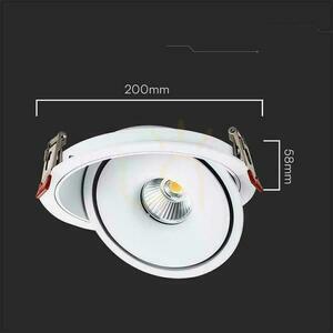 V-TAC LED výklopné svietidlo 30W LED COB CRI90+ CCT biela VT-2532 3000K-4000K-6400K 2500lm. small 5