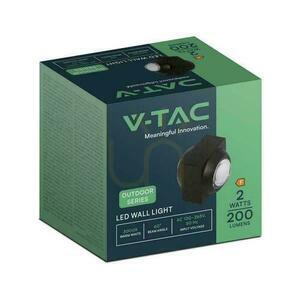 Nástenné svietidlo V-TAC 2W LED IP54 čierne VT-2503 3000K 200lm small 3