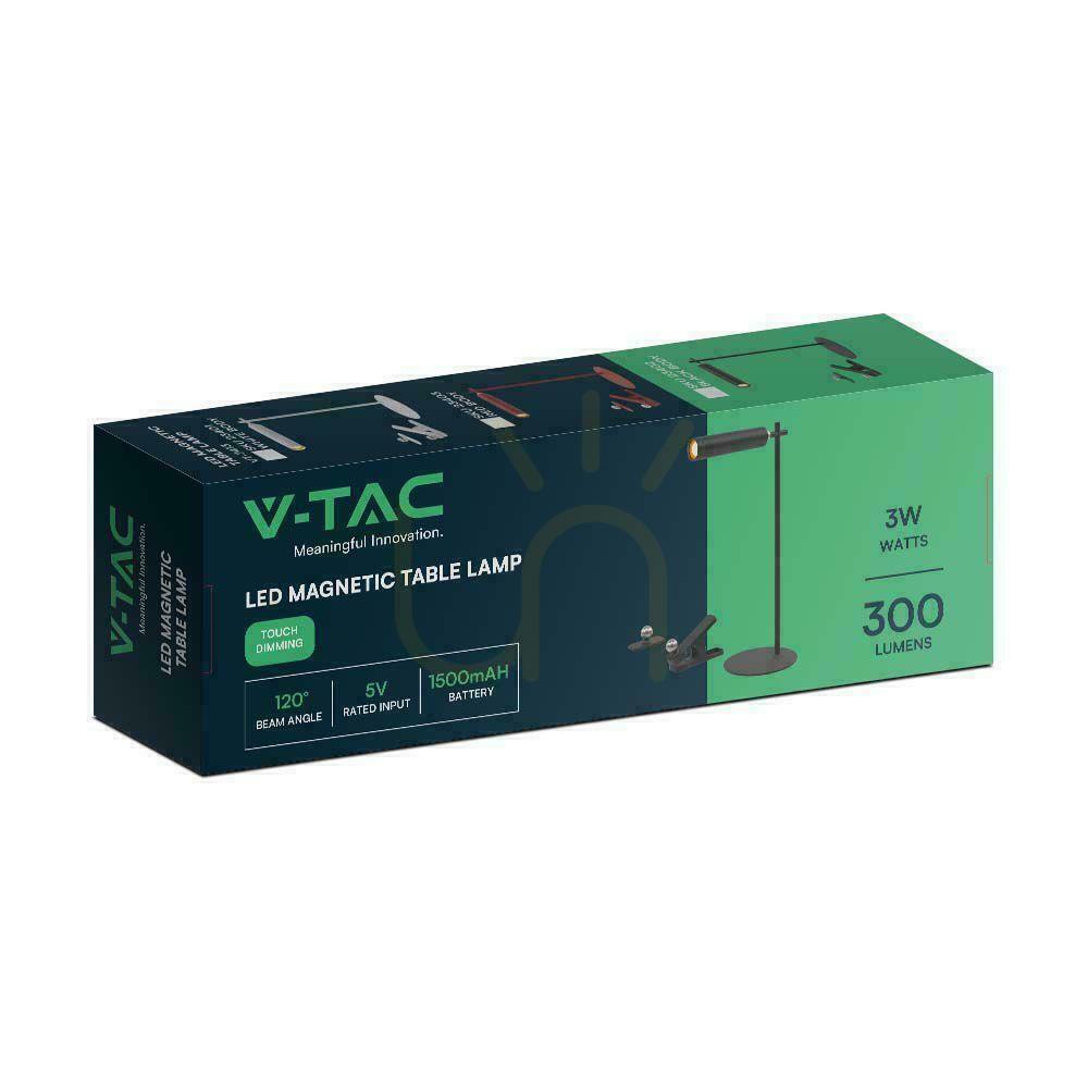 Skontrolujte V-TAC Stolná lampa 4 v 1 37 cm Tapeta Svietidlo s klipom 3W LED čierna VT-7413 4000K 300lm V-TAC Stolná lampa 4 v 1 37 cm Tapeta Svietidlo s klipom 3W LED čierna VT-7413 4000K 300lm