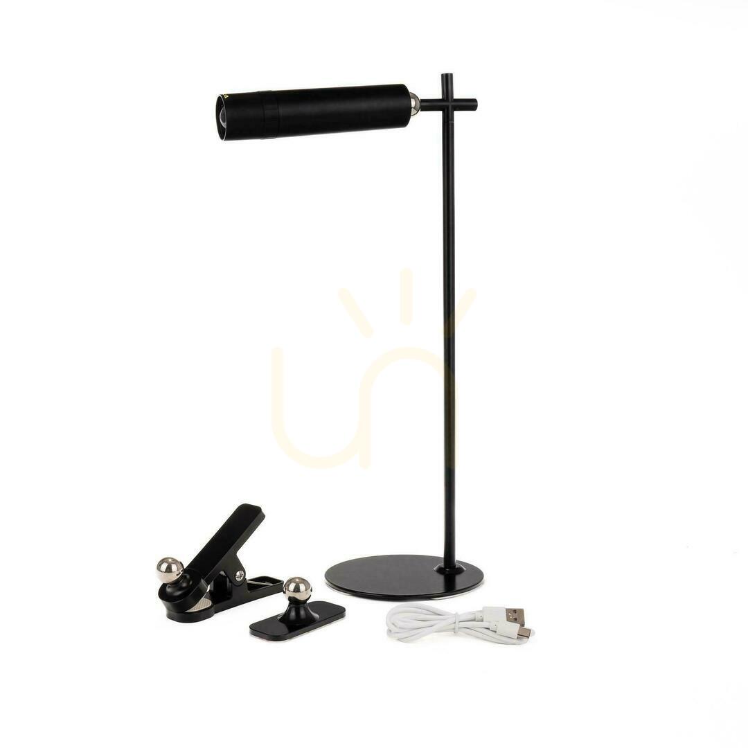 vyhliadka V-TAC Stolná lampa 4 v 1 37 cm Tapeta Svietidlo s klipom 3W LED čierna VT-7413 4000K 300lm V-TAC Stolná lampa 4 v 1 37 cm Tapeta Svietidlo s klipom 3W LED čierna VT-7413 4000K 300lm