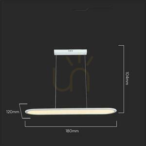 V-TAC 24W LED závesné svietidlo biele VT-7821 3000K 3000lm small 2