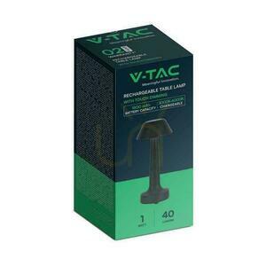 V-TAC 2W LED 23cm USB nabíjanie CCT stmievateľná stolová lampa čierna VT-7566 3000K-6000K 40lm small 1