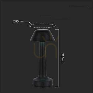 V-TAC 2W LED 23cm USB nabíjanie CCT stmievateľná stolová lampa čierna VT-7566 3000K-6000K 40lm small 2
