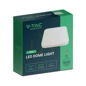 Plafond V-TAC 18W LED štvorcový 25x25cm povrchová montáž IP44 biela VT-8618 4000K 1830lm small 3