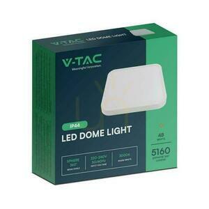 Plafond V-TAC 48W LED štvorcový 42x42cm povrchová montáž IP44 biela VT-8630 3000K 5160lm small 3