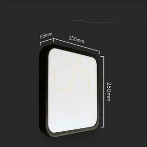 Plafond V-TAC 18W LED štvorcový 25x25cm povrchová montáž IP44 čierna VT-8618B 6500K 1830lm 4 Plafond V-TAC 18W LED štvorcový 25x25cm povrchová montáž IP44 čierna VT-8618B 6500K 1830lm small 4
