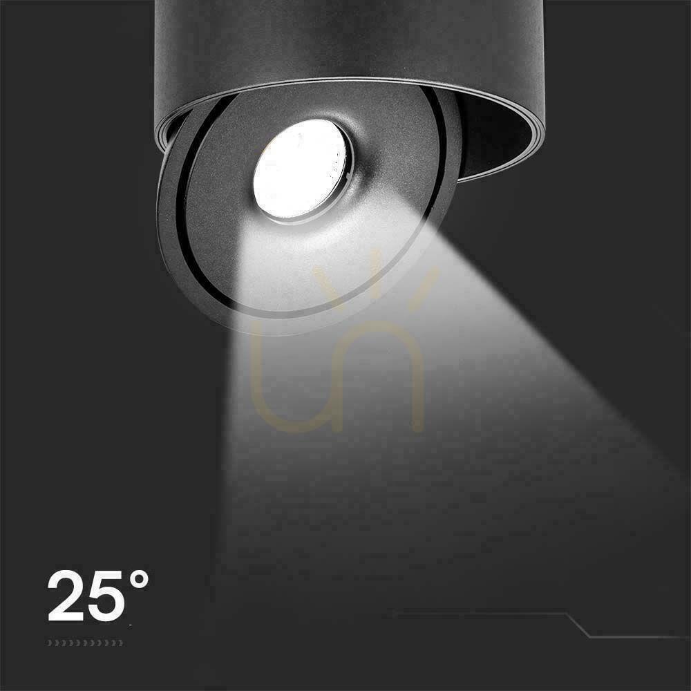 vyhliadka Povrchové stropné svietidlo V-TAC 20W Tilt CRI90 CCT Black VT-2825 3000K-4000K-6400K 1408lm. Povrchové stropné svietidlo V-TAC 20W Tilt CRI90 CCT Black VT-2825 3000K-4000K-6400K 1408lm.