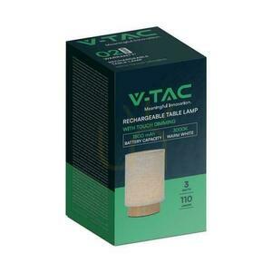 V-TAC 3W LED stolové nočné svetlo nabíjanie stmievateľné drevo VT-7569 3000K 110lm. small 1