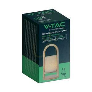 V-TAC 1,5W LED stolové nočné svetlo nabíjanie stmievateľné drevo VT-7570 3000K 100lm small 1