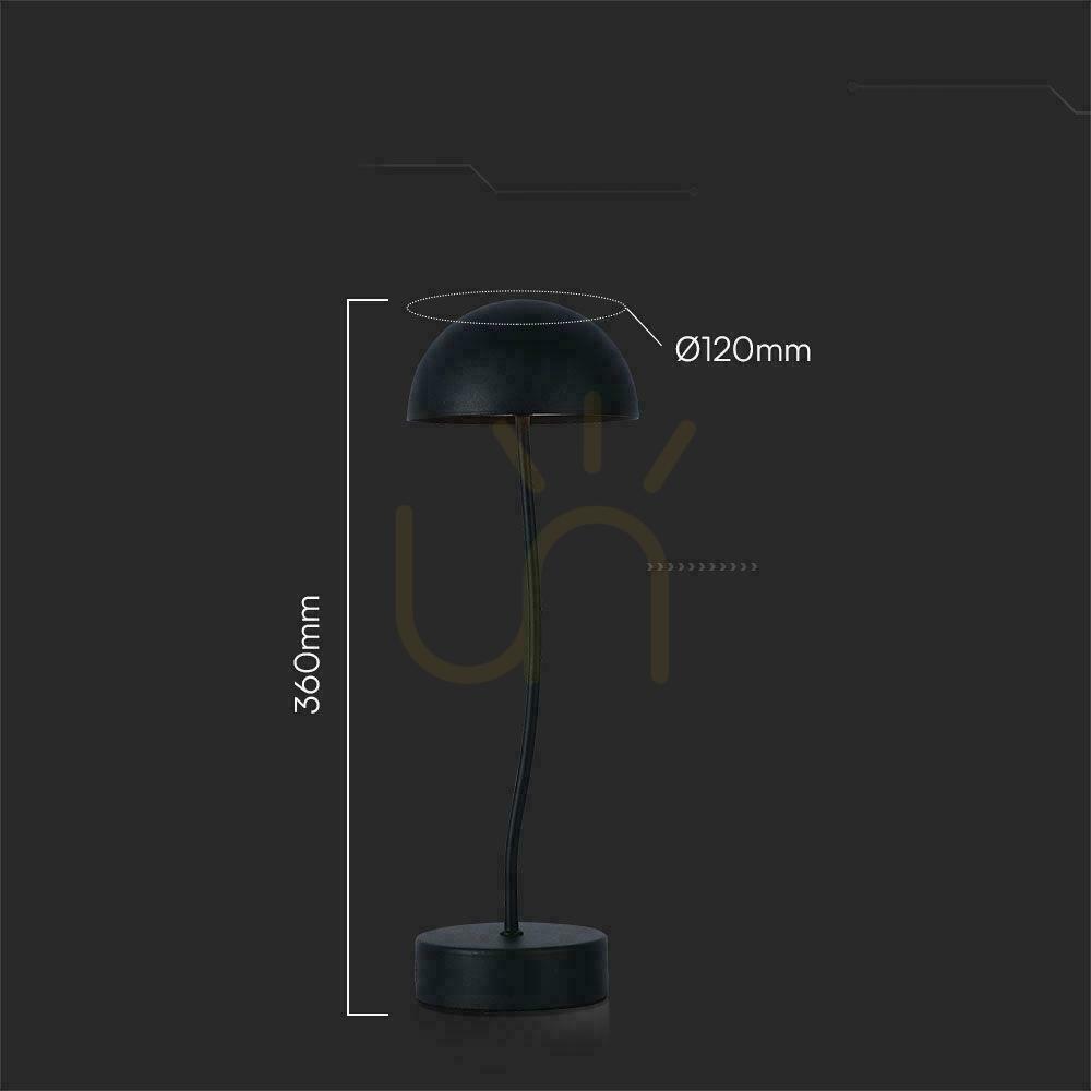 Náhľad V-TAC 3W LED nabíjacia stmievateľná stolová lampa čierna VT-7574 3000K 100lm V-TAC 3W LED nabíjacia stmievateľná stolová lampa čierna VT-7574 3000K 100lm
