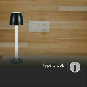 V-TAC 3W LED nabíjacia stmievateľná stolová lampa čierna VT-7576 3000K 310lm. small 8