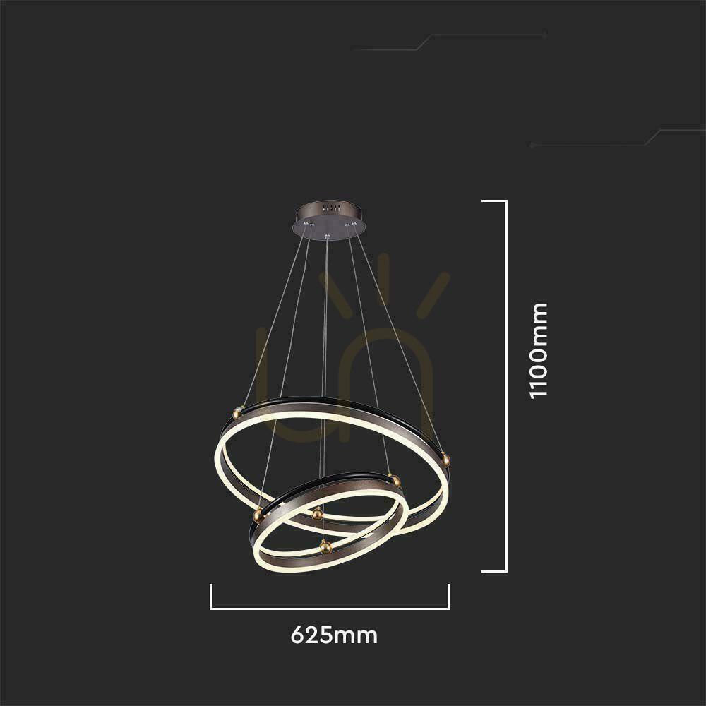 vyhliadka V-TAC 50W LED hnedé závesné svietidlo VT-7578 3000K 5850lm V-TAC 50W LED hnedé závesné svietidlo VT-7578 3000K 5850lm