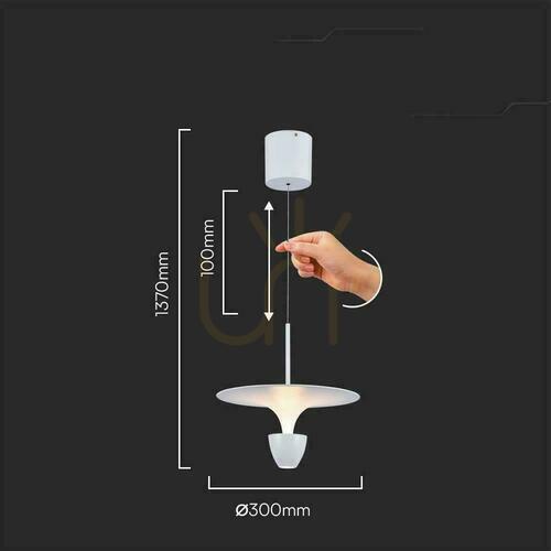 Skontrolujte V-TAC 9W LED závesné svietidlo White VT-7832 3000K 1000lm
