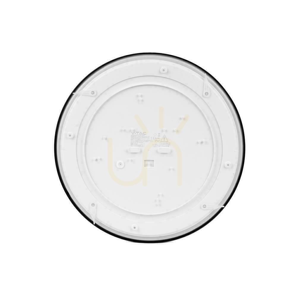 vyhliadka Plafond V-TAC 36W LED okrúhla 35cm povrchová montáž IP44 čierna VT-8630B 6500K 3820lm Plafond V-TAC 36W LED okrúhla 35cm povrchová montáž IP44 čierna VT-8630B 6500K 3820lm