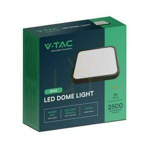 Plafond V-TAC 24W LED štvorcový 30x30cm povrchová montáž IP44 čierna VT-8624B 4000K 2500lm small 3