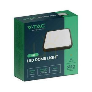 Plafond V-TAC 48W LED štvorcový 42x42cm povrchová montáž IP44 čierna VT-8630B 6500K 5160lm small 3