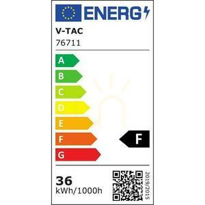 Plafond V-TAC 36W LED okrúhly 42cm pilotný snímač pohybu s povrchovou montážou IP44 čierny VT-8630S 4000K 3820lm small 12