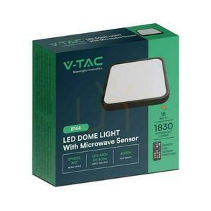 Plafond V-TAC 18W LED štvorcový 30x30cm Pilotný snímač pohybu s povrchovou montážou IP44 čierny VT-8618S 4000K 1830lm small 4