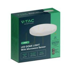 Plafond V-TAC 24W LED kruhový 35cm pilotný snímač pohybu s povrchovou montážou IP44 biely VT-8624S 4000K 2500lm small 4