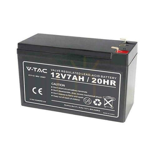 Skontrolujte 7AH bezúdržbová gélová batéria V-TAC T2 151x65x94(100)mm VT-7-12 5 rokov záruka