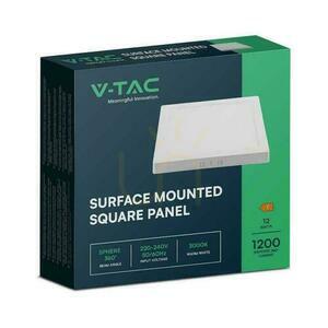 V-TAC povrchovo montovaný panel LED Premium Downlight 12W Square 170x170 VT-60012 4000K 1200lm. small 2