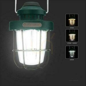 Prenosná kempingová lampa V-TAC VT-9903D zelená LED 3 W IP44 USB-C small 11