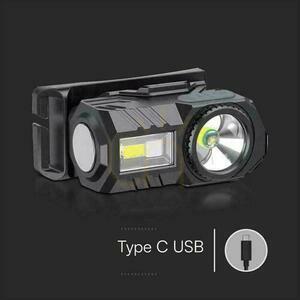V-TAC 3W SMD nabíjanie USB-C IP43 VT-9902 190lm 3 v 1 hlavová baterka na bicykel. small 9