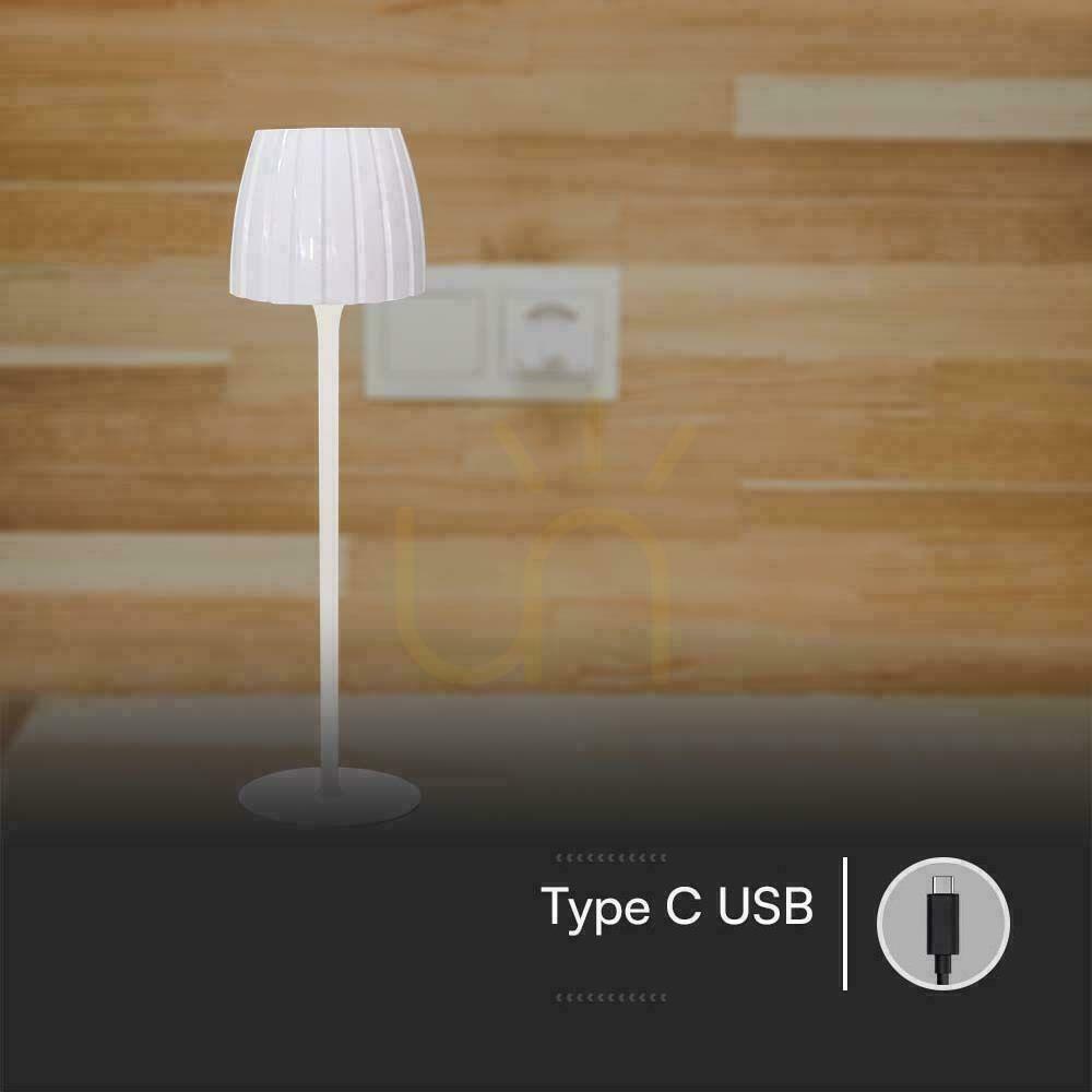 Náhľad V-TAC 2,7W LED lampa na nočný stolík 34cm USB nabíjanie Stmievateľná biela VT-7967 3000K-6000K 110lm V-TAC 2,7W LED lampa na nočný stolík 34cm USB nabíjanie Stmievateľná biela VT-7967 3000K-6000K 110lm